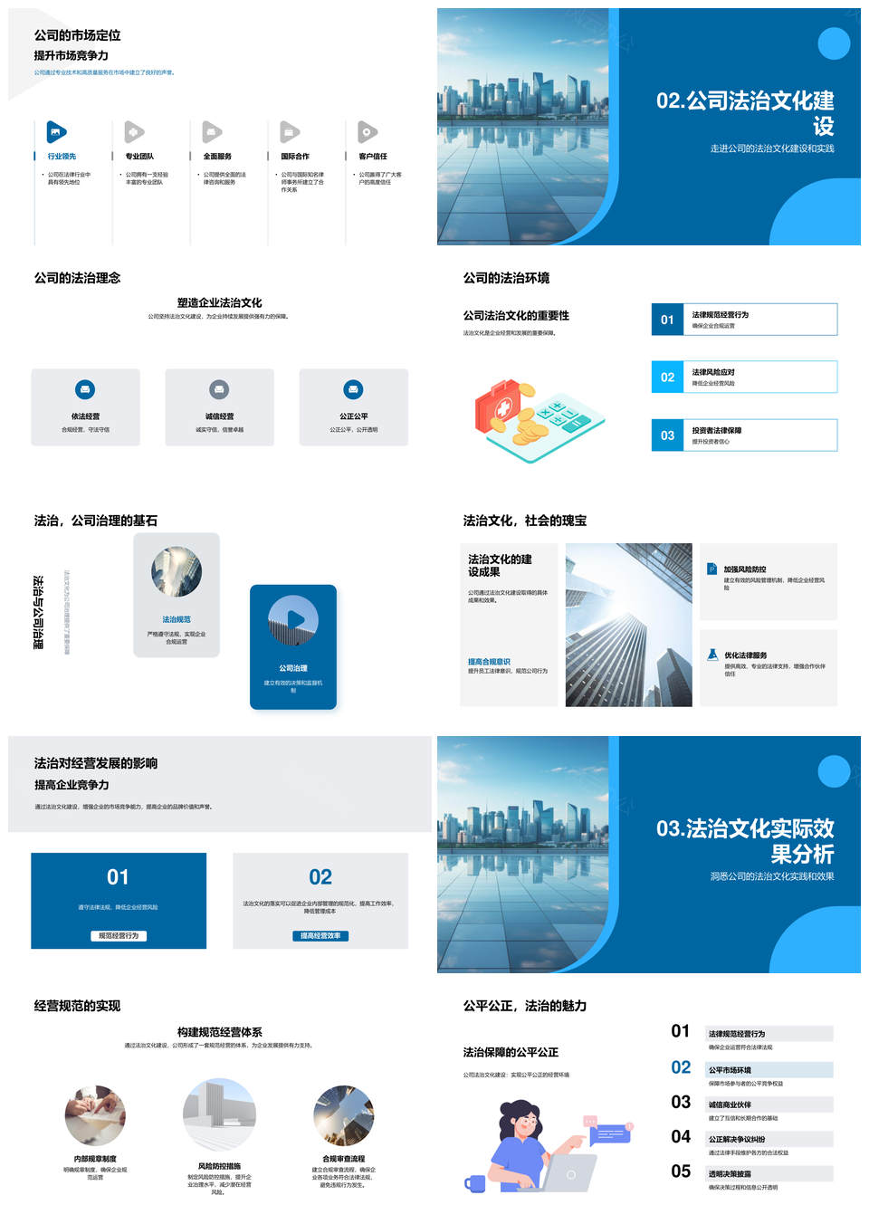 法治文化规范治理护航企业发展PPT模板