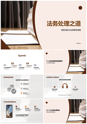 公司法律事务合规风险预防策略PPT模板