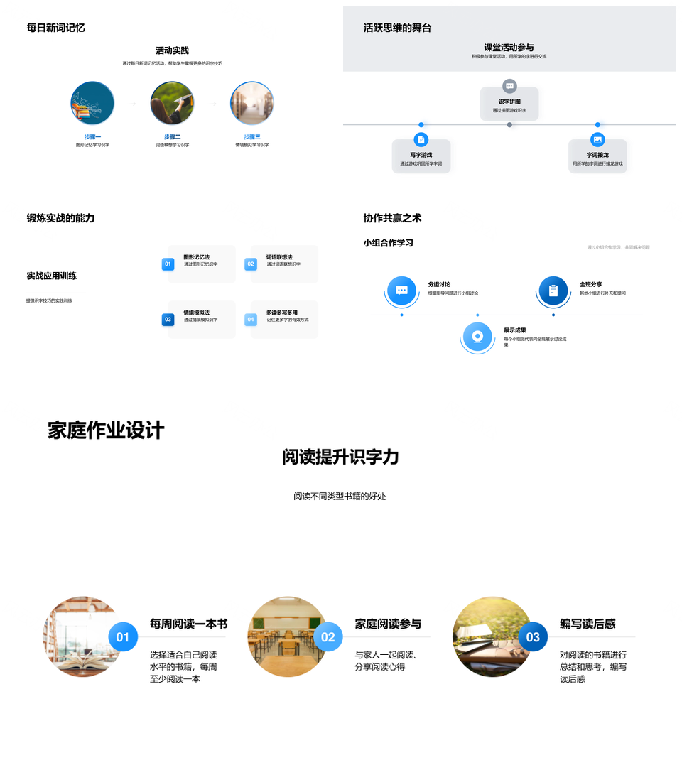 识字乐成长巧学图形词语情境法PPT模板