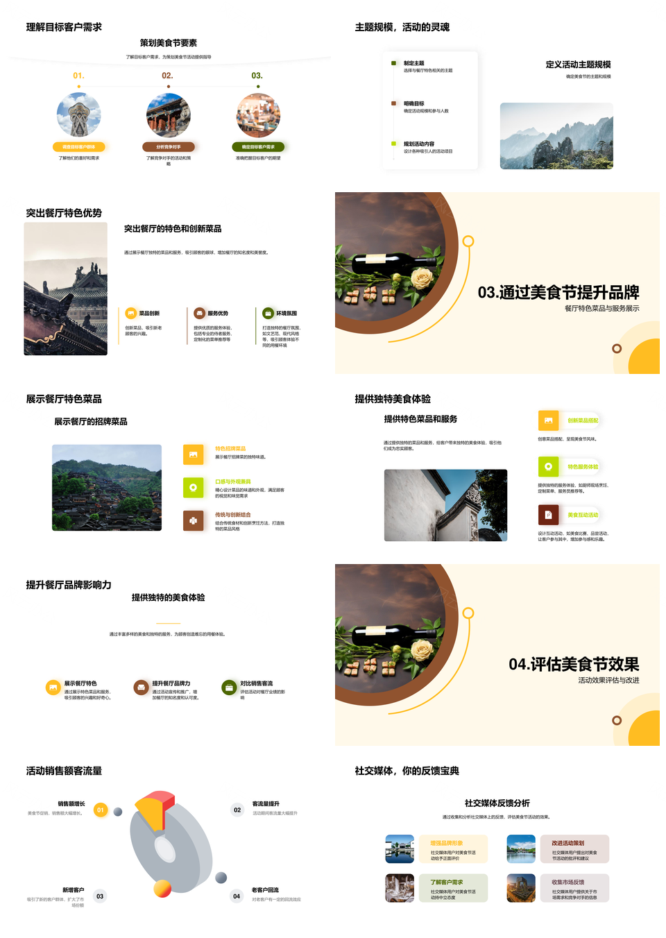 食膳盛宴美食节助推餐饮品牌竞争提升PPT模板