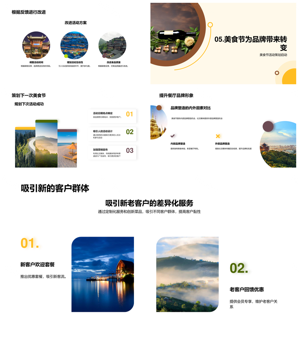 食膳盛宴美食节助推餐饮品牌竞争提升PPT模板