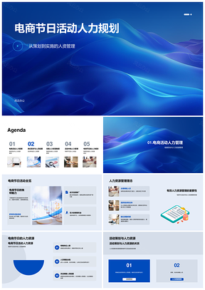 2025电商节日活动人力规划招聘培训激励策划PPT模板