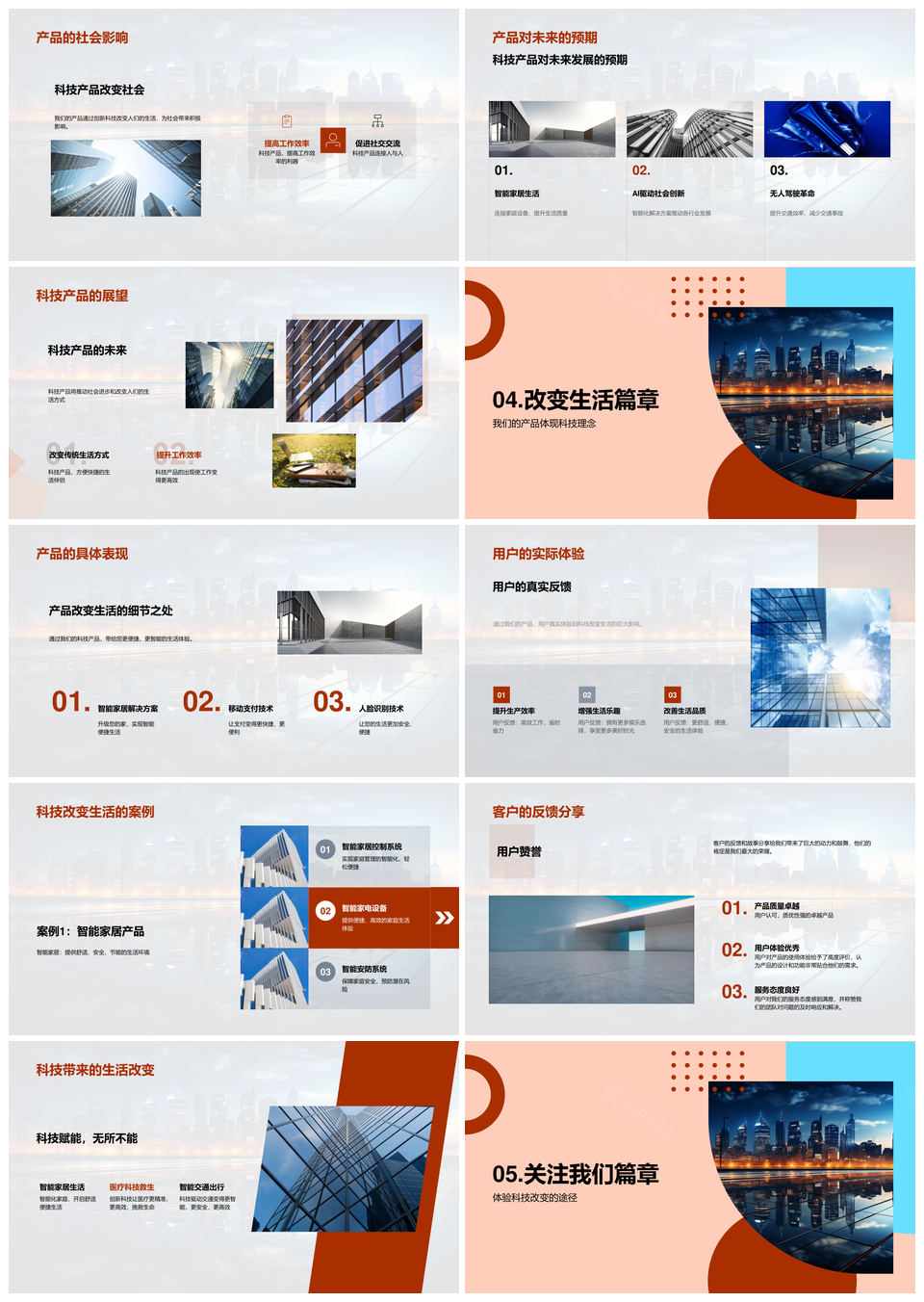 科技创新智居未来城景焕新生活体验PPT模板