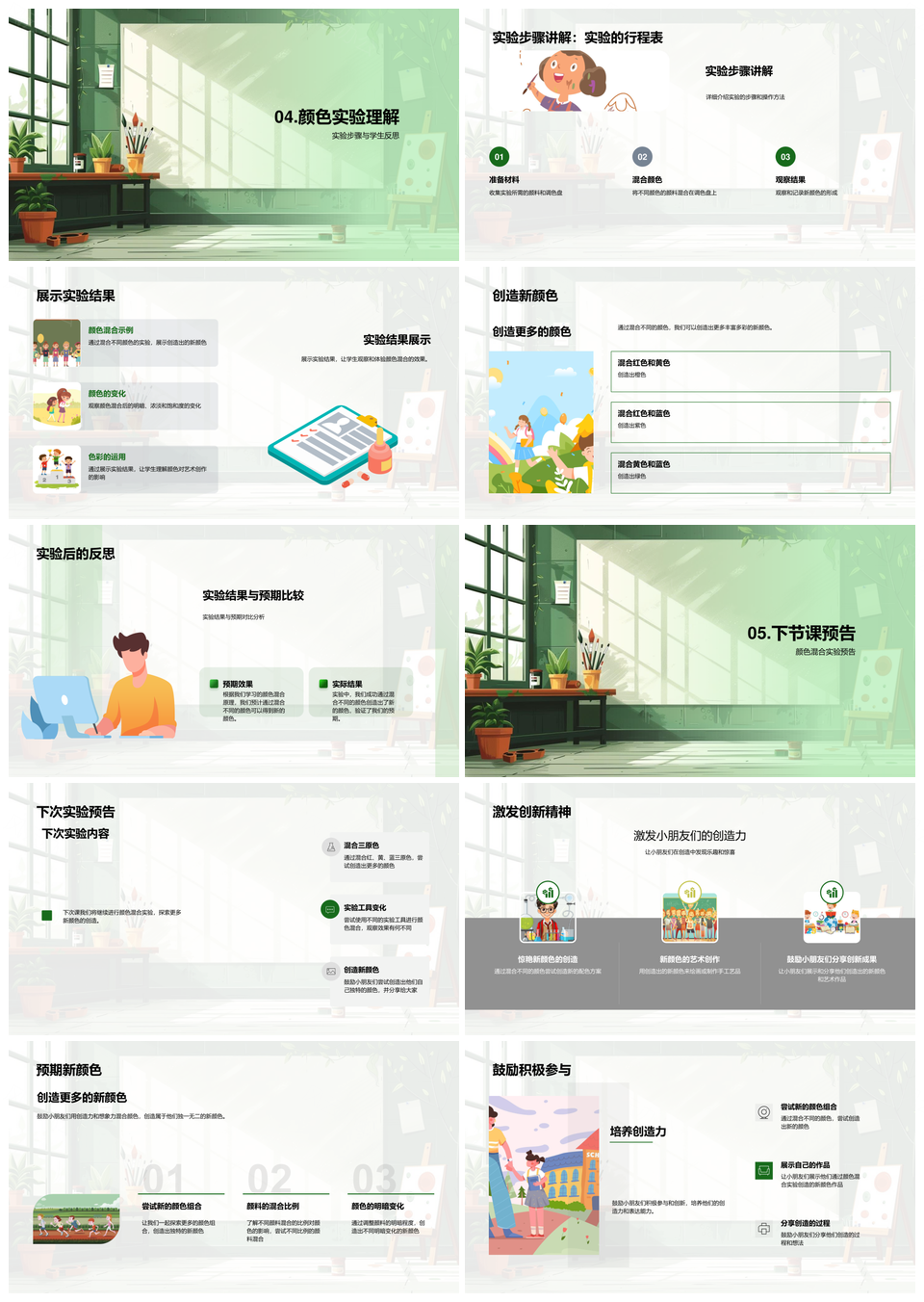 2025颜色实验课三原色混合光混色视觉艺术实验安全PPT模板