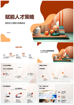 赋能人才策略激发潜能前瞻培训激励发展PPT模板