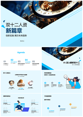 2025双十二人资营销策划创新执行策略市场人才需求PPT模板