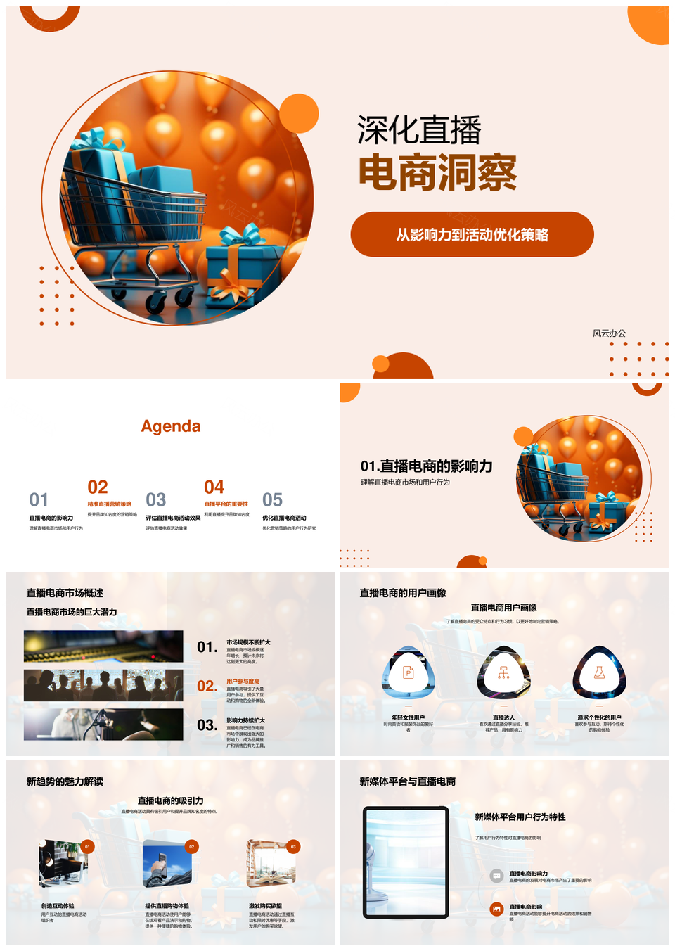 直播电商活动优化与KOL合作提升品牌互动PPT模板