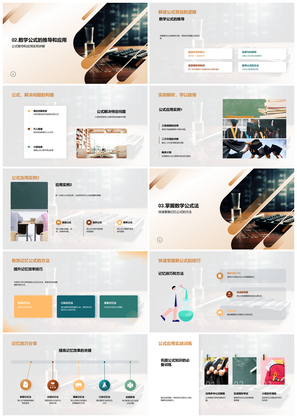 初二数学公式推导记忆与应用技巧PPT模板