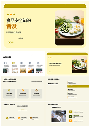 高二学生食品安全与健康饮食教育PPT模板