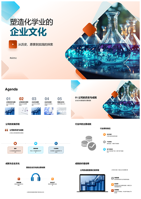化学公司企业文化发展历程成就使命愿景生产力盈利PPT模板