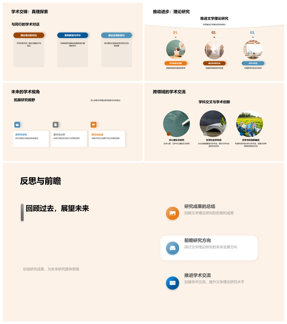 文学理论创新实践与实证融合探索PPT模板