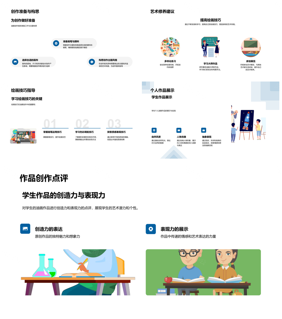 油画艺术油彩技法发展探秘PPT模板