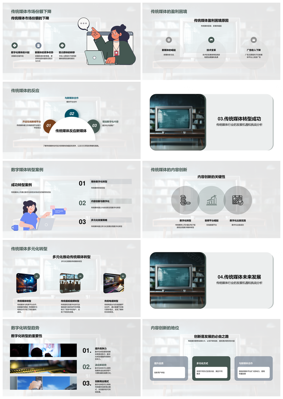 传统媒体新媒体数字化时代竞争趋势展望PPT模板