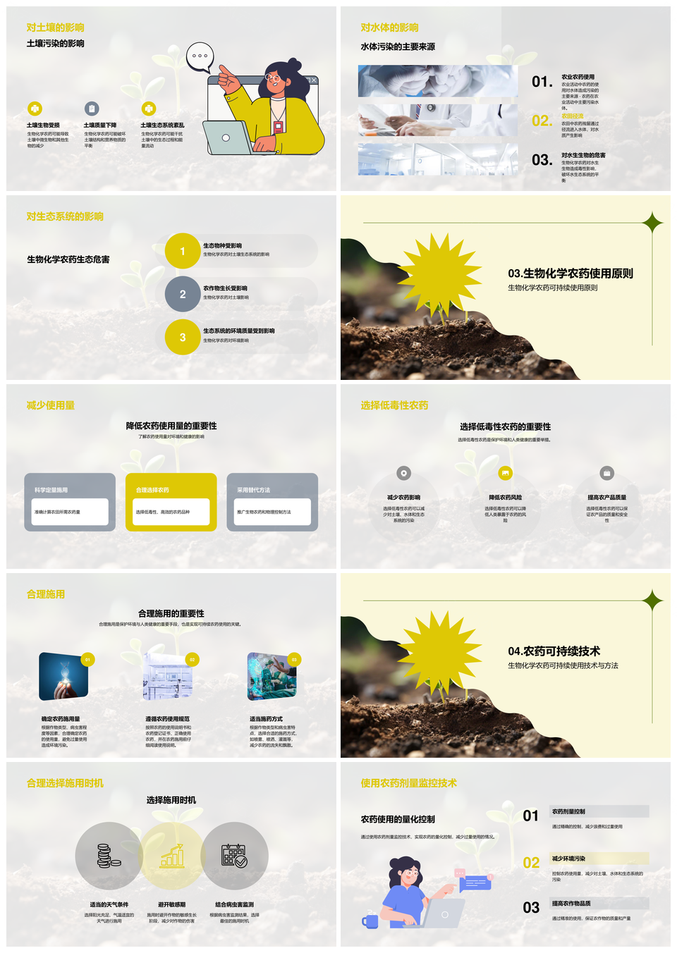 生物农药技术推动农业环保可持续护土壤PPT模板