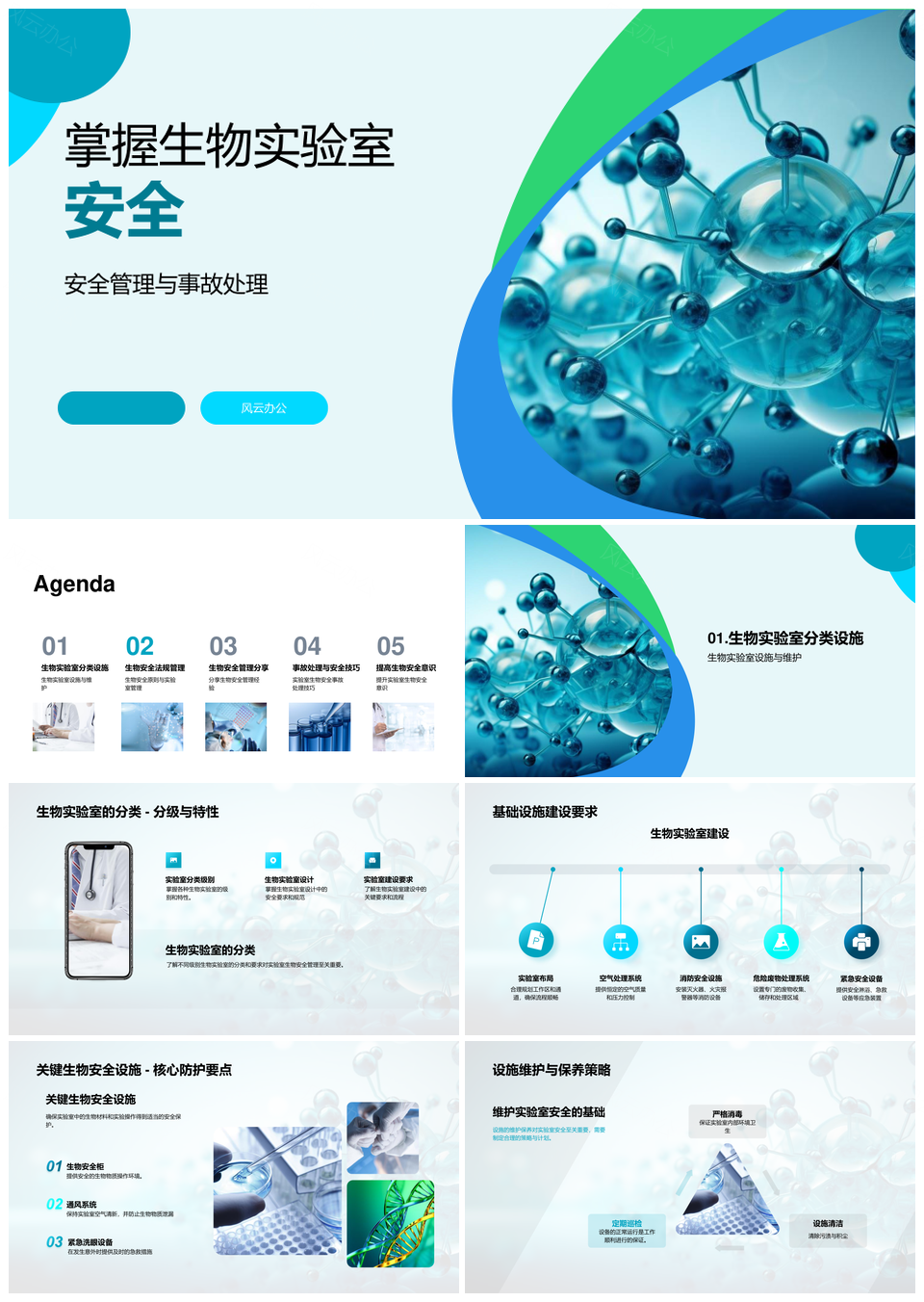 生物实验室安全管理与事故处理关键设施PPT模板