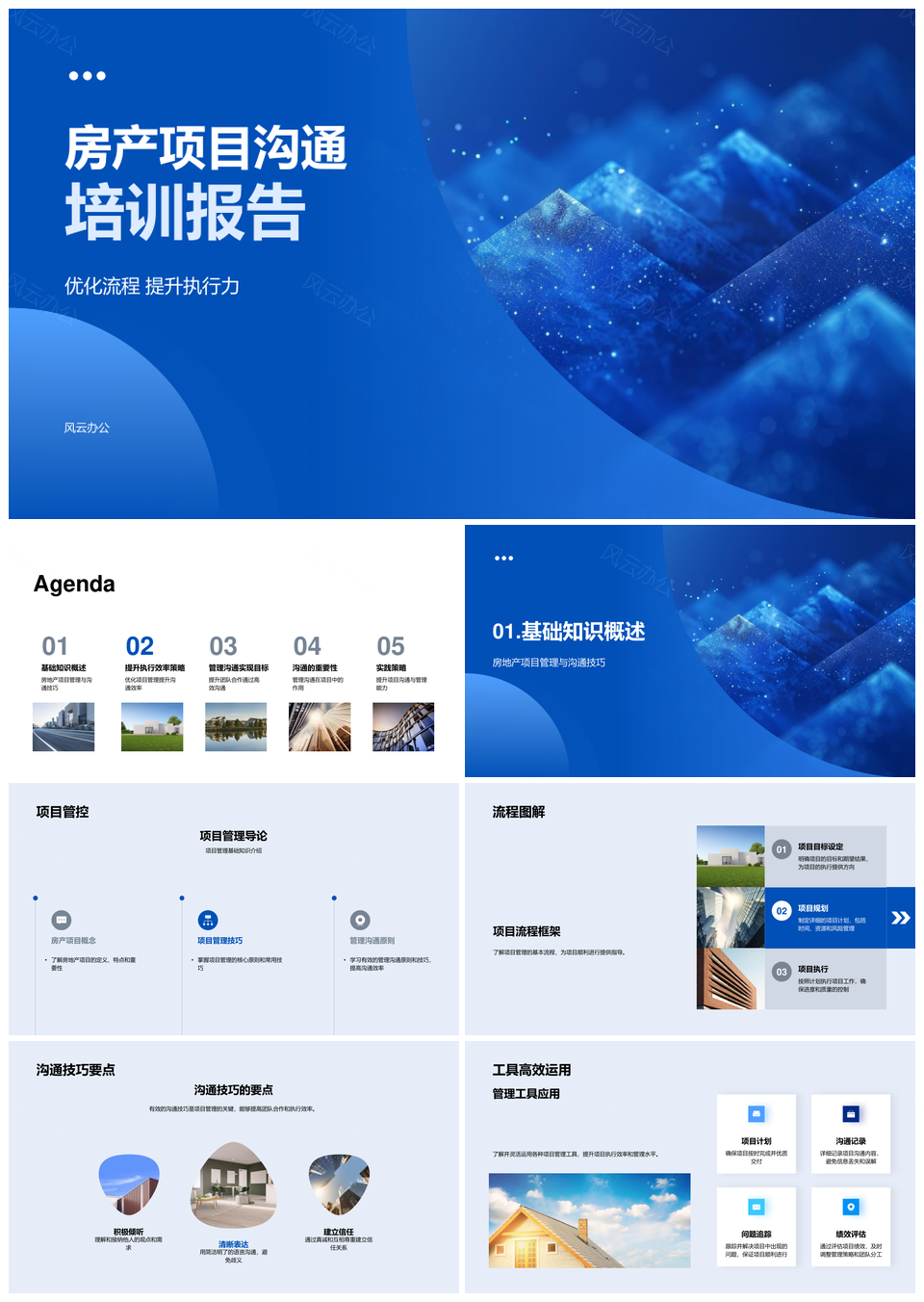 房产项目沟通培训管理流程优化执行提升PPT模板