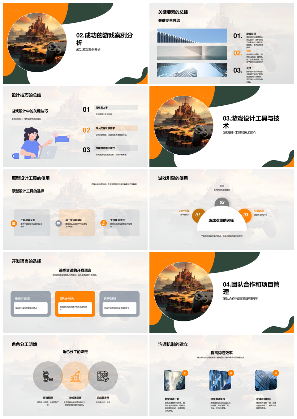 游戏设计开发关键要素培训目标规则挑战反馈控制器PPT模板