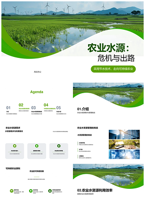 农业水资源可持续利用挑战与出路PPT模板
