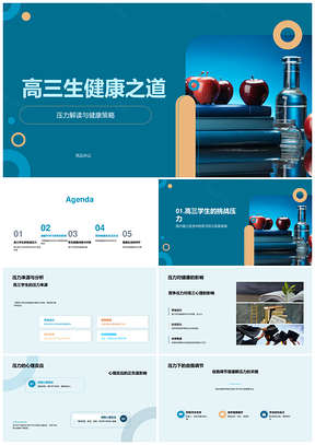 高三生健康问题学业时间安排PPT模板