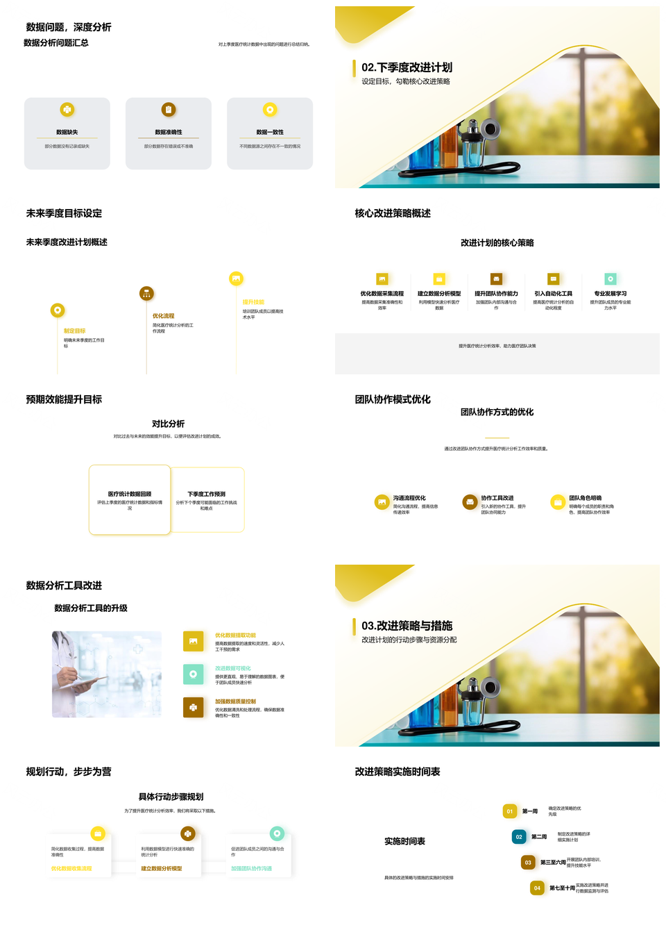 数据驱动医疗统计团队效能提升策略PPT模板