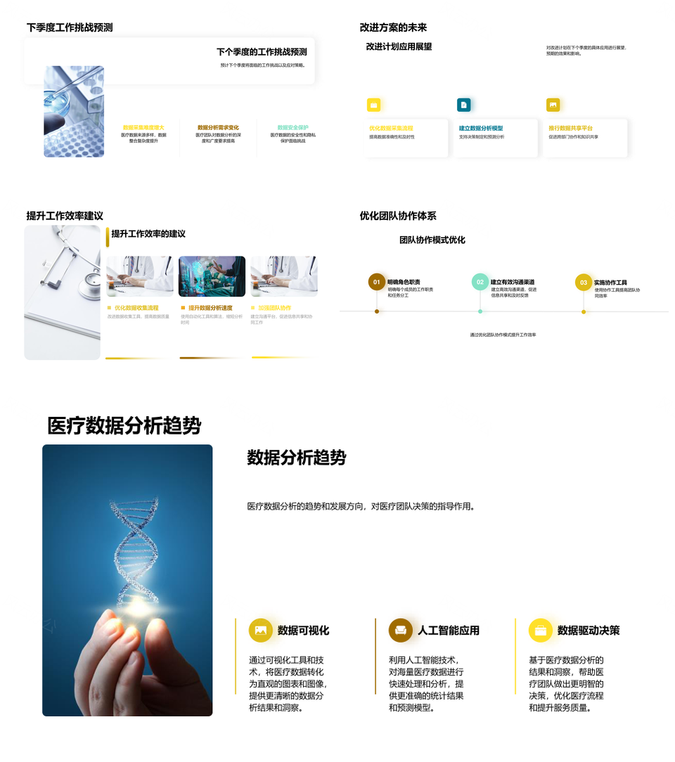 数据驱动医疗统计团队效能提升策略PPT模板