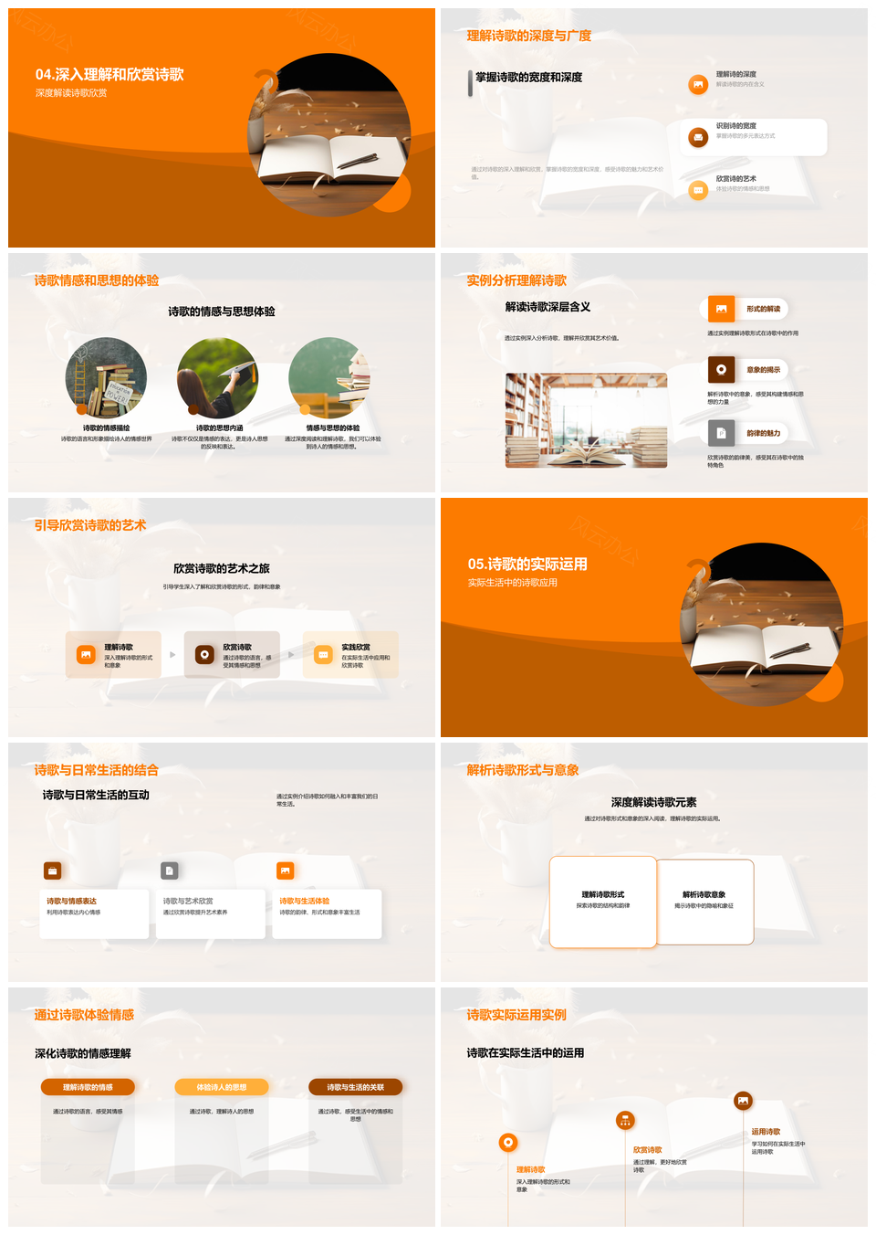 诗歌艺术韵律意象象征情思探析PPT模板
