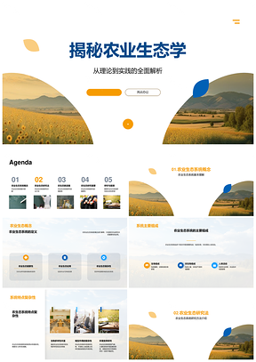 农业生态学微生物碳氮循环与可持续农业研究PPT模板