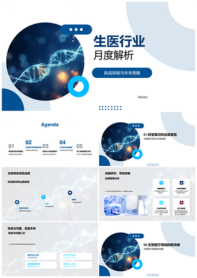 生医行业挑战突破策略研发业绩临床分析PPT模板