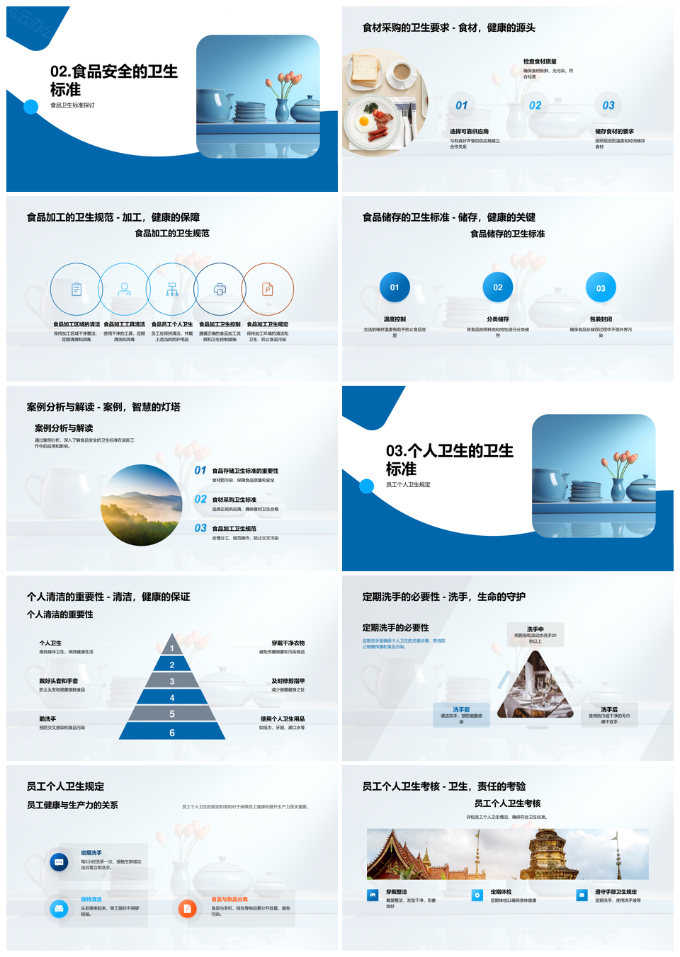 餐饮卫生标准与食品安全加工储存环境清洁PPT模板