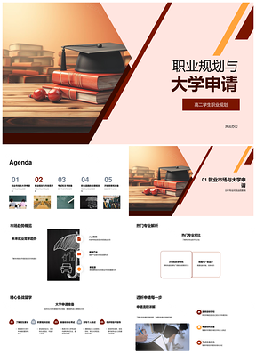 职业规划大学申请就业趋势热门专业PPT模板