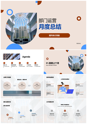 咨询业部门运营执行效能业绩改进总结PPT模板