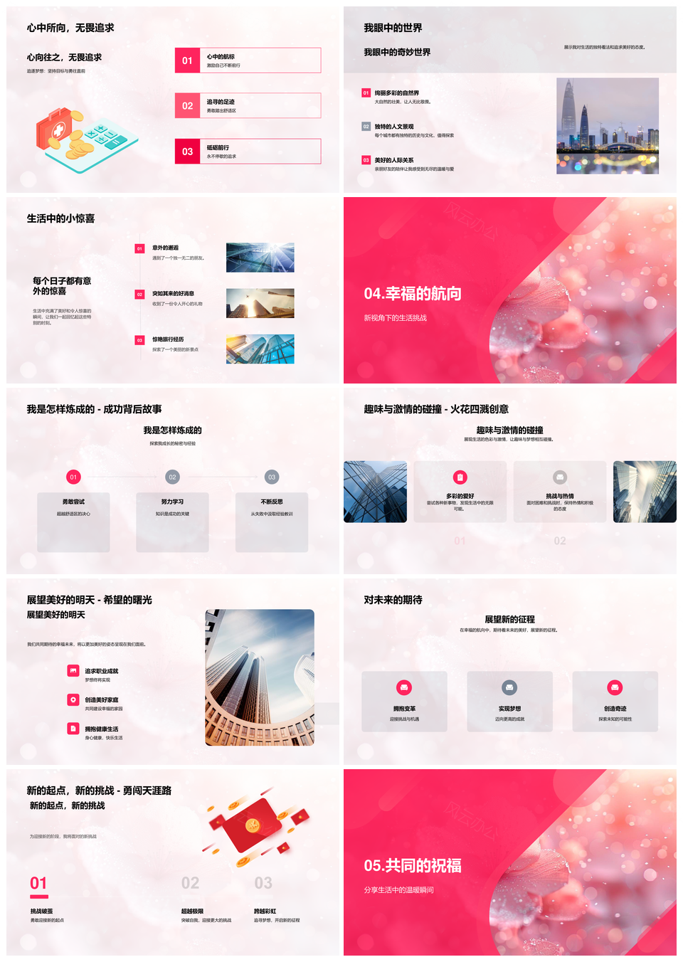 生日派对成长里程碑成就目标兴趣挑战自我提升PPT模板