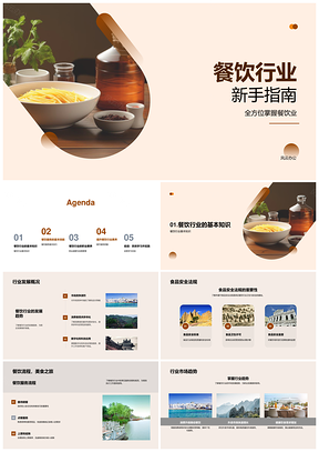 餐饮新手全方位指南一套餐具掌握PPT模板