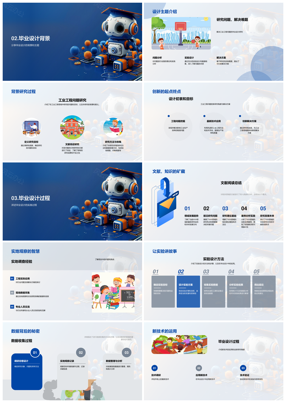 2025工业工程毕业设计答辩实践技能与调研展示PPT模板