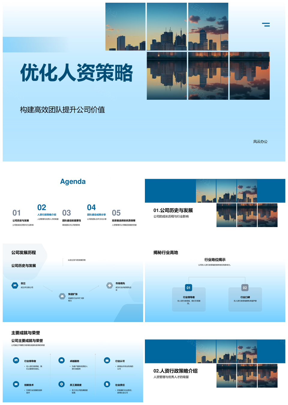 优化人资策略构建高效团队提升公司价值PPT模板