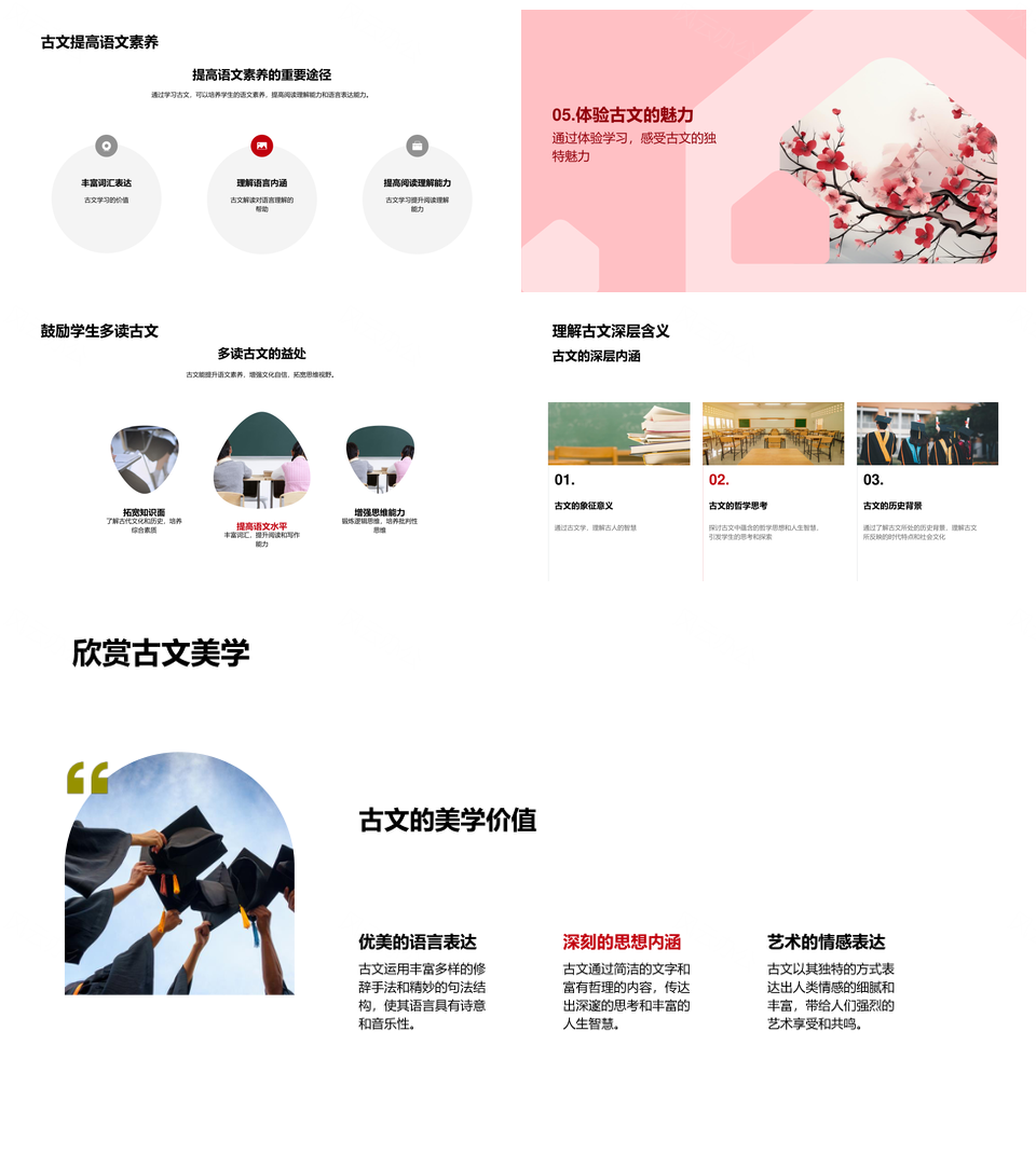 高中古文修辞语言结构教学提升文化素养PPT模板