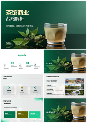 茶馆行业市场分析产品服务战略解析PPT模板