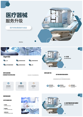 医疗器材服务升级优化机构经营患者满意度PPT模板