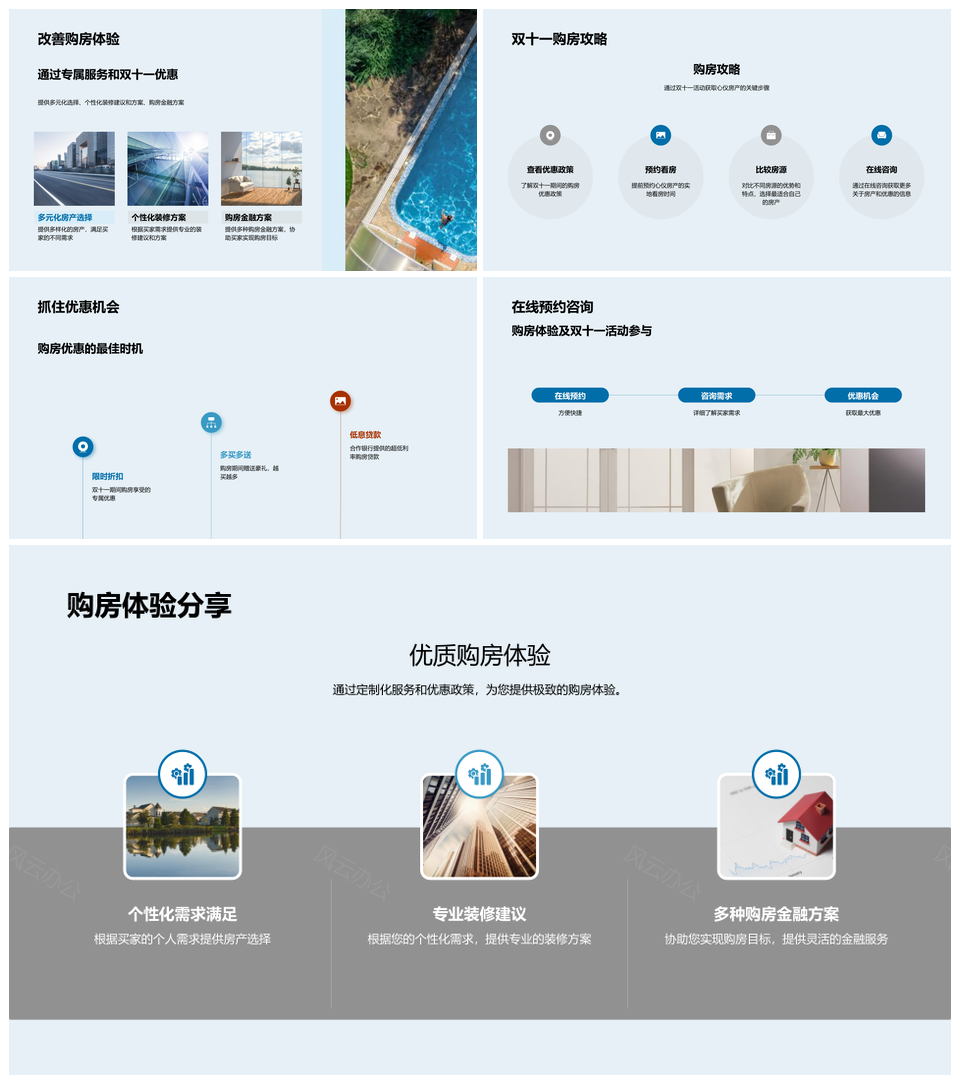 双十一购房无忧全程定制低息贷款优惠攻略PPT模板