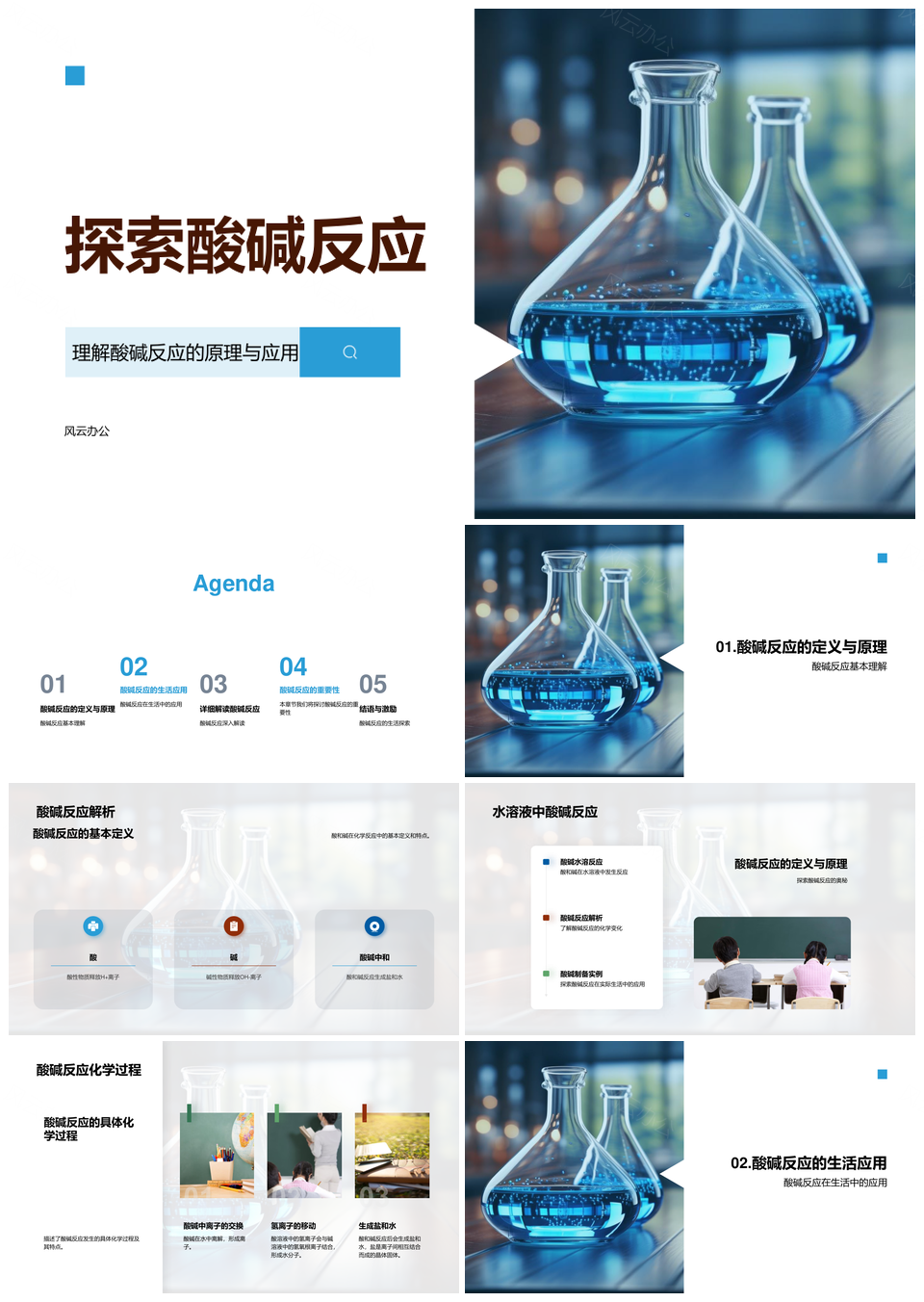 高中酸碱反应原理与应用教学PPT模板