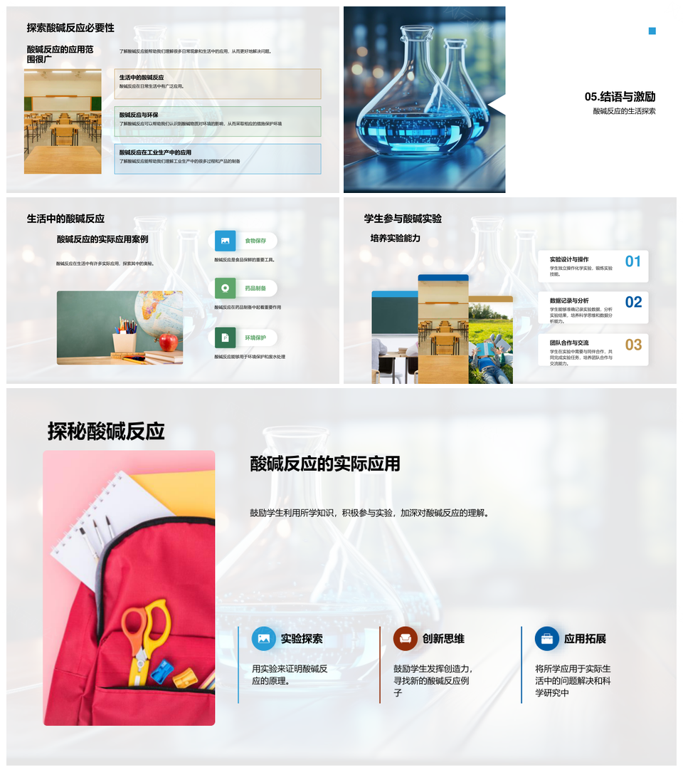 高中酸碱反应原理与应用教学PPT模板