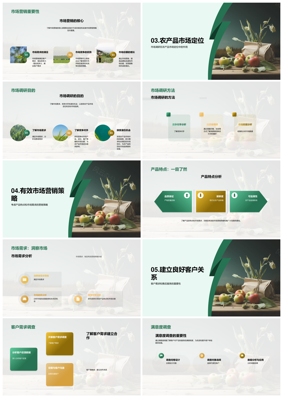 农林牧渔公司营销策略与销售团队PPT模板