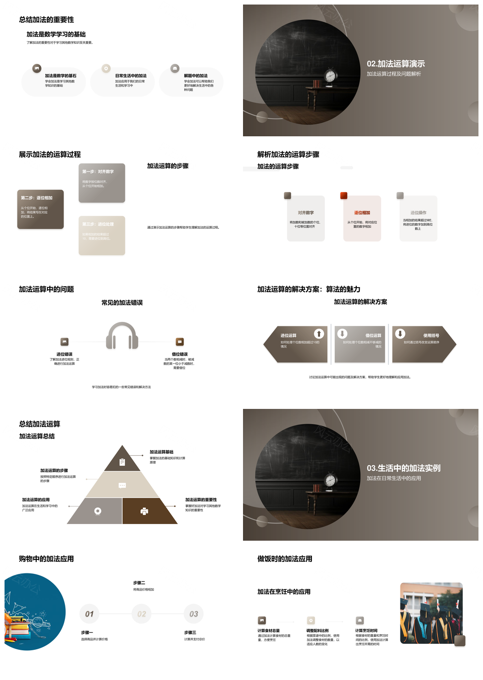 一年级课堂启程加法之旅生活数学PPT模板