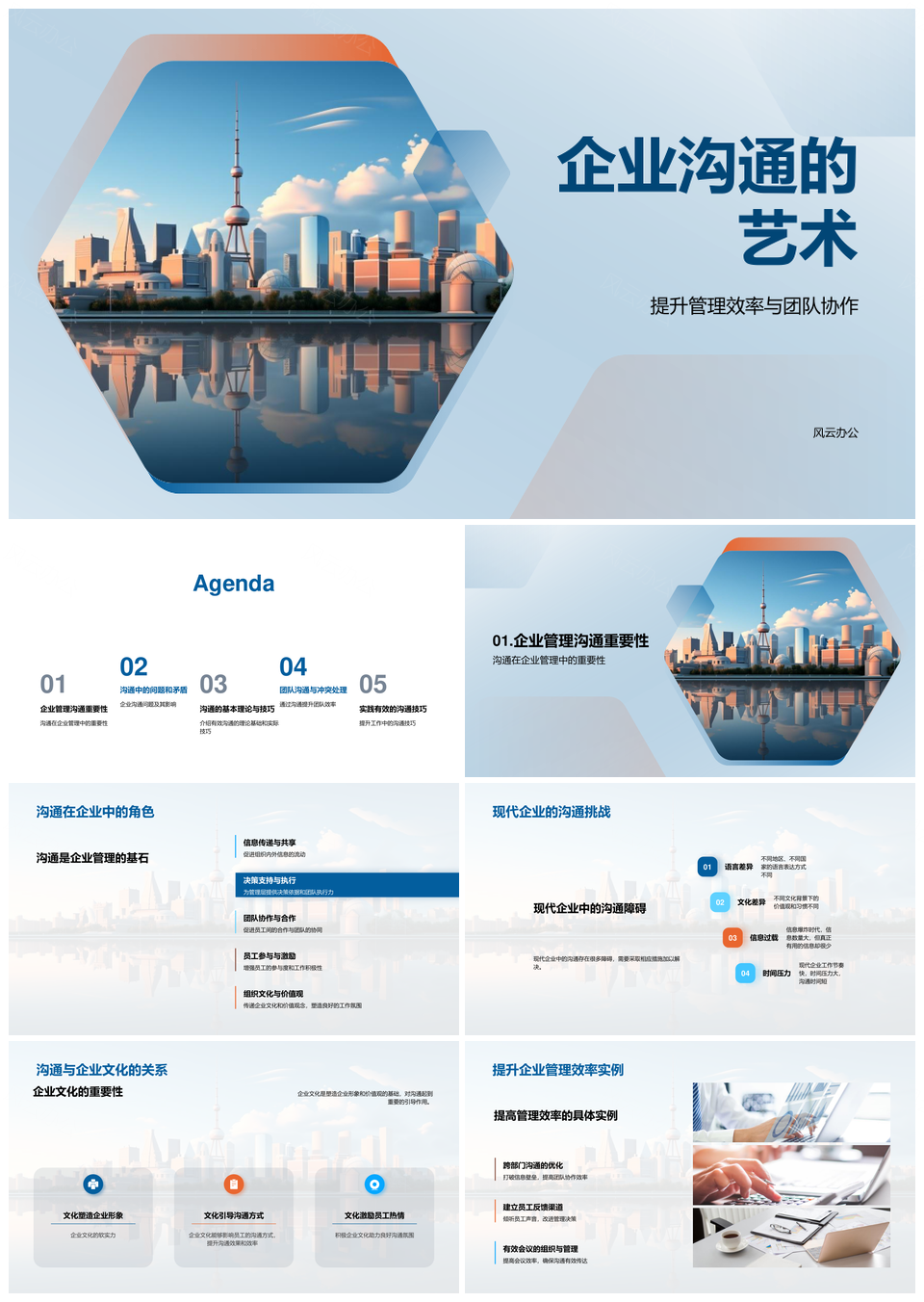企业管理高效沟通协作与冲突化解PPT模板