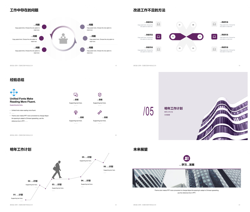 2025公司建筑楼房商务风年终总结PPT模板