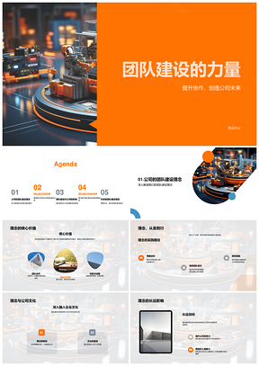 工业机械团队建设协作铸企业未来PPT模板