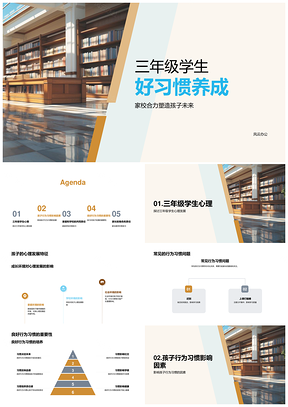 家校合力培养三年级良好行为习惯PPT模板