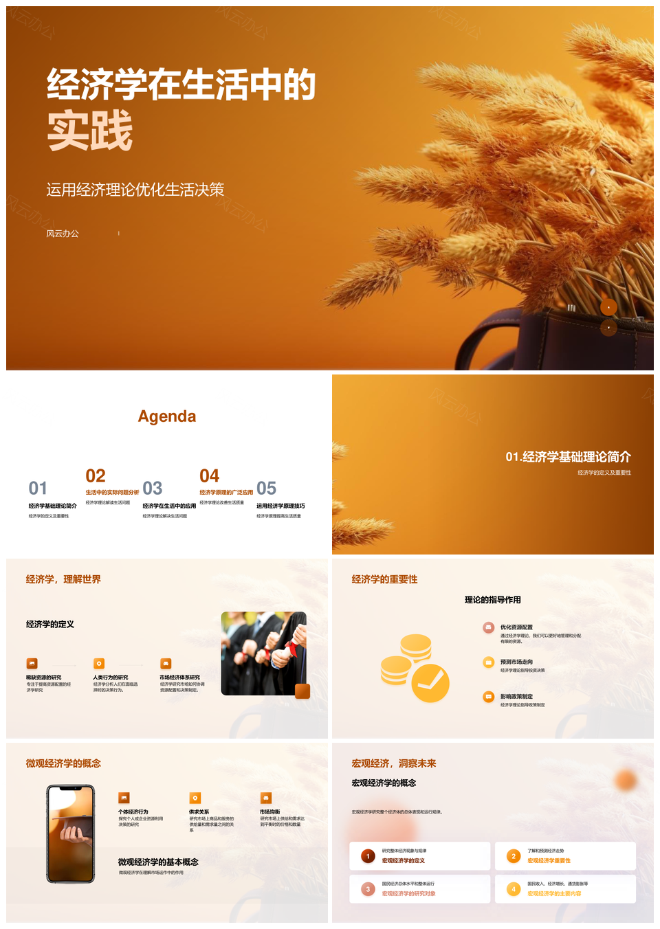经济学原理驱动微观宏观生活决策实践PPT模板
