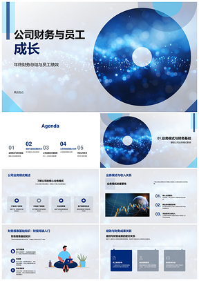 公司财务员工绩效与业务模式薪酬潜力PPT模板
