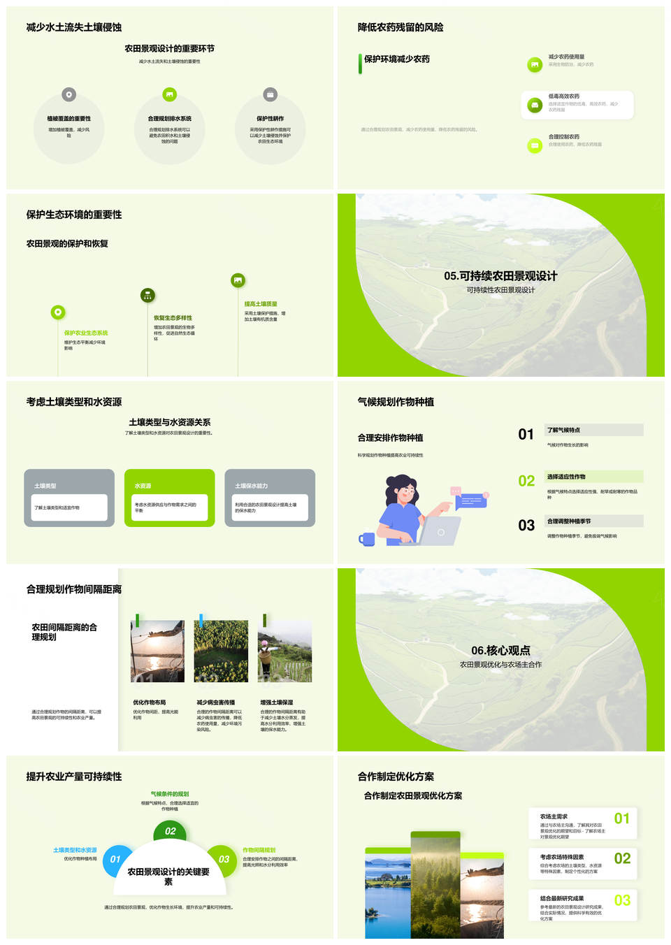 农田景观优化与农场改造增效增产环保PPT模板